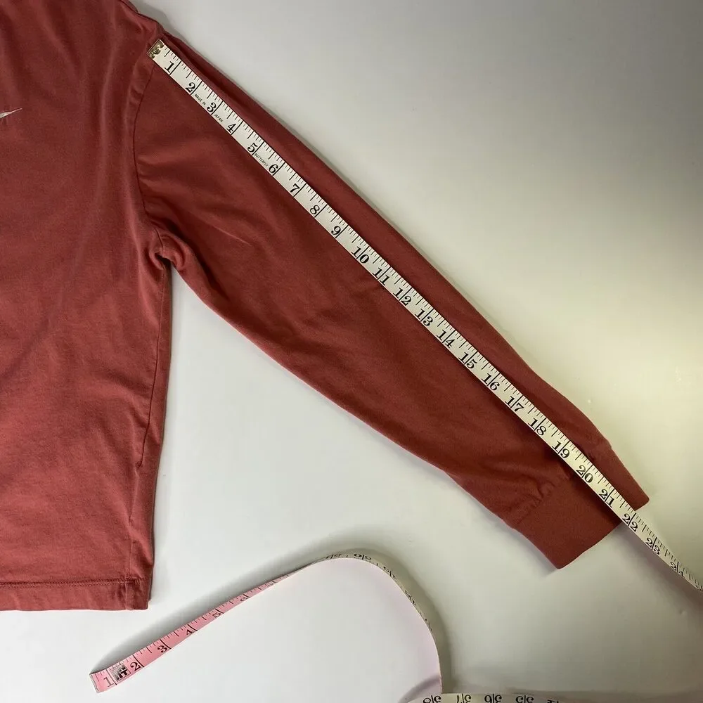 Nike Functional Long Sleeve Shirt Sz M Dusty Pink Embroidered‎ Swoosh BV5429-897
